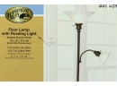 Hampton Bay 71 In. Antique Bronze Floor Lamp With 2 White Alabaster Glass Shades