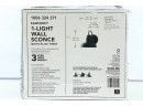 Hampton Bay Elmcroft 7.63 In. 1-Light Matte Black Wall Mount Light W/Metal Shade