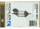2 KICHLER Chesapeake 17 In. White Outdoor Wall Light W/ Clear Beveled Glass