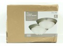 Commercial Electric 13' 2 Pack Brushed Nickel Light Fixture 701 704 Frosted Glass