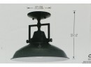 Wilhelm 12 In. 1-Light Black Farmhouse Semi-Flush Mount Kitchen Ceiling Light