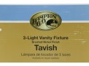 Hampton Bay Tavish 3-Light Brushed Nickel Vanity Light With Frosted Shades