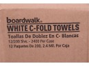 Boardwalk White C-fold Towels, 2400-case