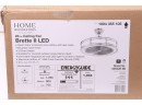 Home Decorators Brette II 23 In. LED Brushed Nickel Ceiling Fan New