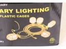 100 Ft. 12/3 SJTW 10-Light Plastic Cage Temporary Light Stringer, Yellow