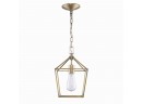 2 Home Decorators Weyburn 1-Light Caged Brushed Brass Hanging Mini Pendant Light