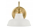 2 Hampton Bay 7.63 In. Elmcroft 1-Light Brushed Gold Farmhouse Wall Mount Sconce