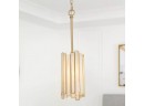 2 LNC 1-Light Drum Pendant Light With Tiffany Glass Shade Cylinder Geometric Island Foyer Hanging Light