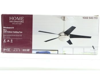 Home Decorators Windward IV 52'LED Indoor Brushed Nickel Ceiling Fan