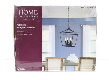Home Decorators Collection Weyburn 6-Light Bronze Caged Chandelier