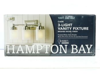 Cade 3-Light 20.25 In. Brushed Nickel Transitional Bathroom Vanity Light New