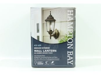 Hampton Bay 1-Light Oil-Rubbed Bronze Outdoor Dusk-to-Dawn Wall Lantern Sconce