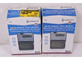2 New Intermatic DT101 24 Hour Dial Digital Electronic ControlsOpens
