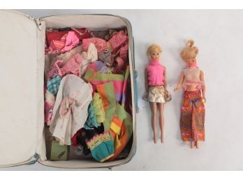 1960's Miss Seventeen Suitcase With Contents - See Description For Details
