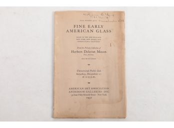 1932 Auction Catalog - Fine American Glass