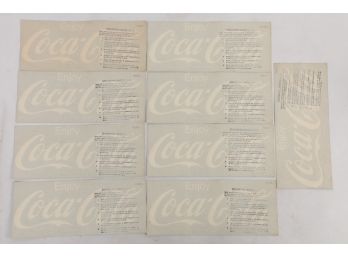 9 Mid Century Coca-Cola Decals