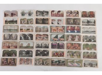 Grouping Hand Tinted Scens Of The World Stereo Optic Cards