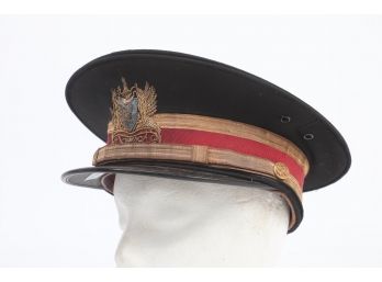 Early 1900 Military Hat Has US Military Strap Buttons.