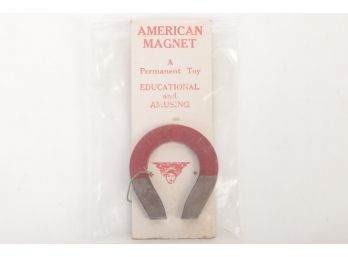 American (Horshoe) Magnet Toy On Original Card