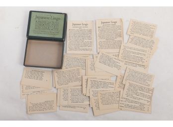 WWII Era 'Japanese Lingo' Elementrary Learning Cards Published Burton Crane