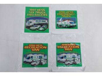 1996, 1997, & 2 1998 Hess Collector Trucks Plastic Bags