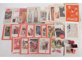 Large Grouping Of Various Coca-Cola Ephemeraand Misc. Various Ages