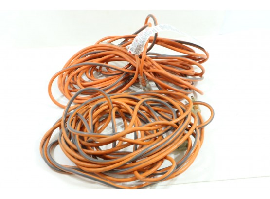 Pair Of Damaged 50' Extension Cords..need New Ends