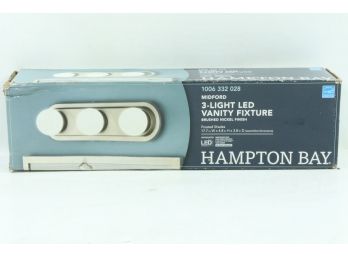 Hampton Bay Midford 3-Light Brush Nickel LED Bathroom Vanity Light Bar 59003-SN New