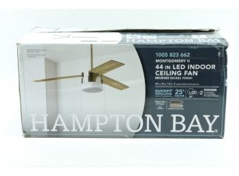 Hampton Bay Montgomery II 44 In. Indoor Brushed Nickel Ceiling Fan W/ Light Kit