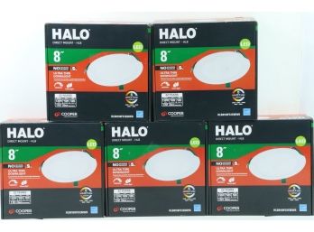5 Halo 8 In. Selectable CCT New Construction Canless Recessed Integrated LED Kit New