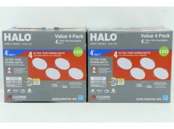 2 HALO 4 Inch 3000K-5000K Selectable CCT LED White Downlight Recessed Light 4 Pack New
