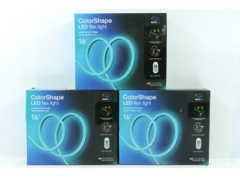 3 Boxes Of Tzumi Aura Remote & Color Shape 16ft Plug-in Color Changing Light LED Rope Light New