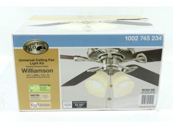 Hampton Bay Williamson LED LIGHT KIT ONLY For Ceiling Fan Brushed Nickel