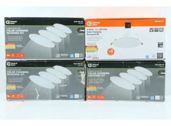 4 Commercial Electric Ultra Slim 6 In. Canless Recessed LED Kit 4-Pack