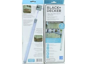 2 Black  Decker Dimmable Under Counter Lighting Motion Sensor 3 Bar Kit 9inch