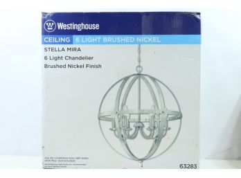 Westinghouse Lighting 6328300 Stella Mira Six-Light Indoor Chandelier Brushed Nickle