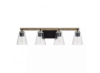 Home Decorators Westbrook 30.5 In. 4-Light Weathered Oak Vanity Light