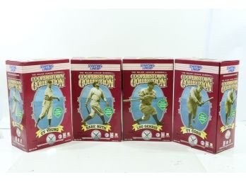 4 Cooperstown Collection Starting Line Up Baseball Figurines Ruth, Cobb, Young & Gehrig