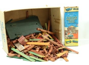 Large Box Of Original Lincoln Logs