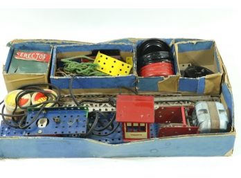 Vintage Erector Set In Cardboard Box