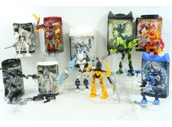 Group Of 9 Lego Bionicles Includes Original Boxes