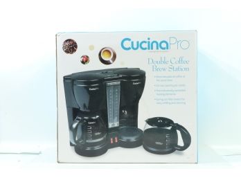 CucinaPro Double Coffee Brewer Station - Dual Coffee Maker Brews Two 12-cup Pots New