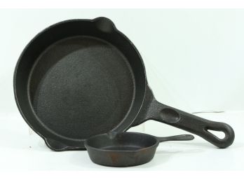 Pair Of Cast Iron Skillets 8' And 4'