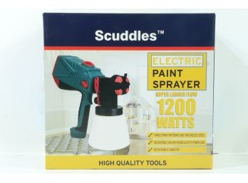 Scuddles Paint Sprayer, 1200 Watt HVLP Home & Outdoors Includes 5 Nozzle New