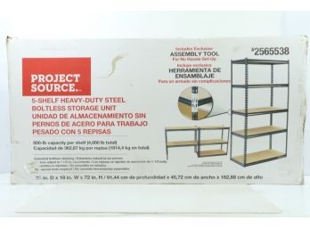 PROJECT SOURCE 2565538 Steel Heavy Duty 5-Tier Utility Shelving New