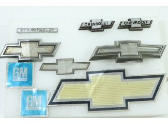 Group Of Vintage Chevy And GM Car Emblems