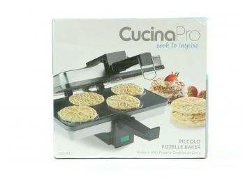 CucinaPro Piccolo Pizzelle Baker Italian Waffle Iron Maker 3 1/4' Mini Cookies New