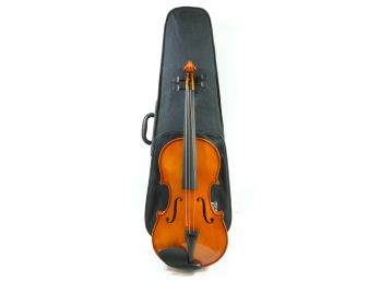 Cecilio 4/4CCO-100 Varnish Finish Cello Kit With Hard Case, Full-size - Natural