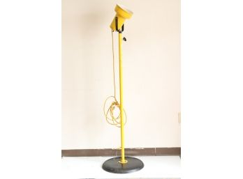 Vintage Fostoria Yellow Dock Light On Stand Industrial