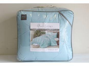 Grace Livings Kiana Diamond Pintuck 7 Piece King/Cal King Bed Set New